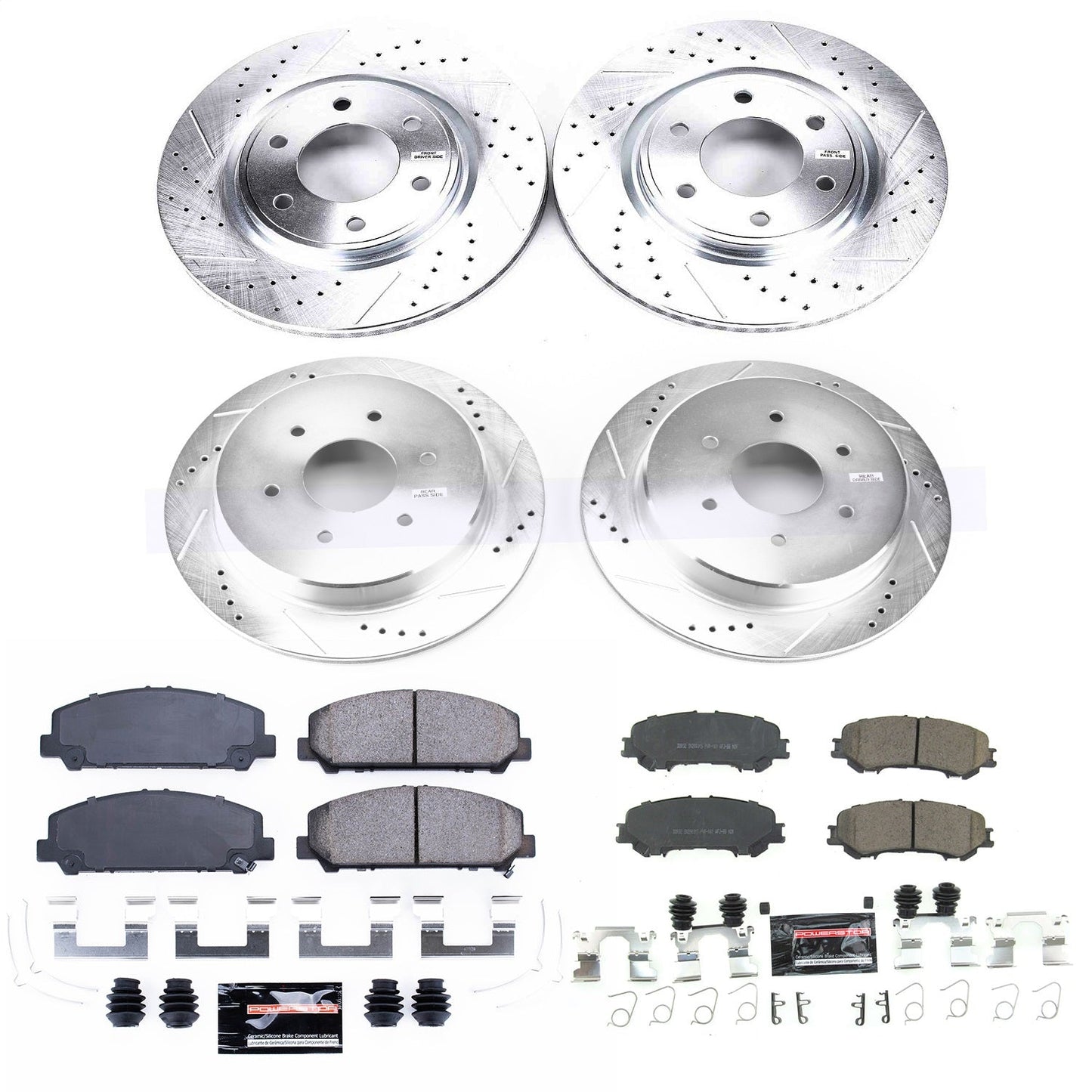PowerStop Front & Rear Z23 Evolution Sport Brake Kit | Nissan Titan (17-18) (K7866)
