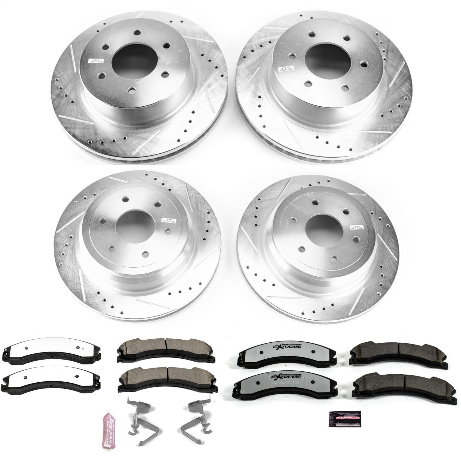PowerStop Front and Rear Z36 Truck & Tow Brake Kit | Nissan Titan XD (16-22) (K7876-36)