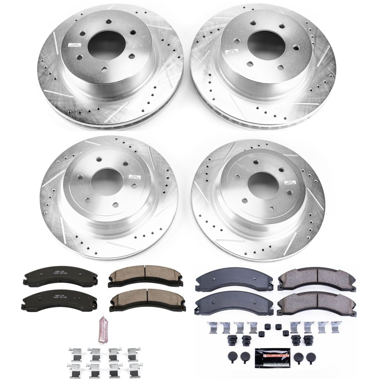 PowerStop Front & Rear Z23 Evolution Brake Kit | Nissan Titan XD (16-22) (K7876)