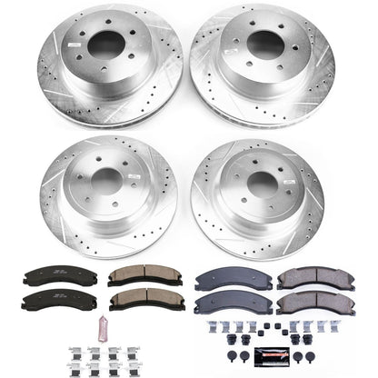 PowerStop Front & Rear Z23 Evolution Brake Kit | Nissan Titan XD (16-22) (K7876)