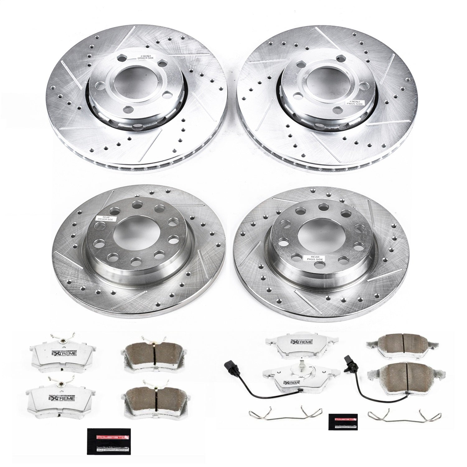 PowerStop Front & Rear Z26 Street Warrior Brake Kit | Audi A4 Quattro (04-06) (K7917-26)