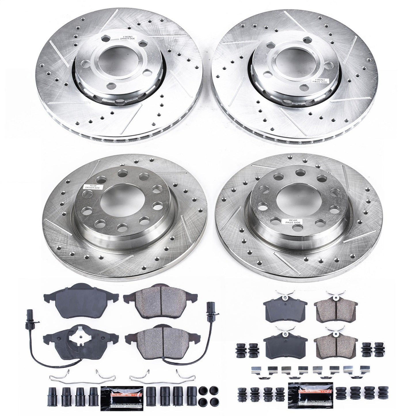 PowerStop Front & Rear Z23 Evolution Sport Brake Kit | Audi A4 Quattro (04-06) (K7917)