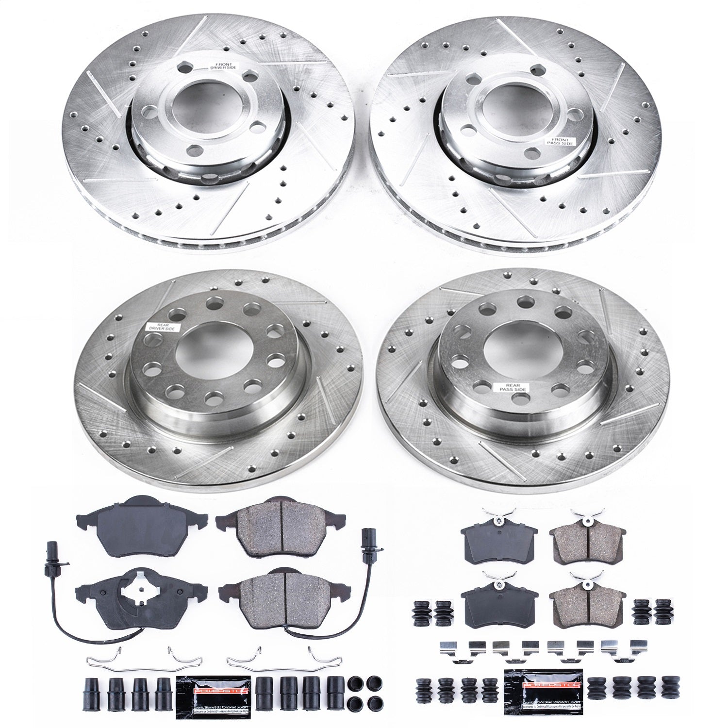 PowerStop Front & Rear Z23 Evolution Sport Brake Kit | Audi A4 Quattro (04-06) (K7917)