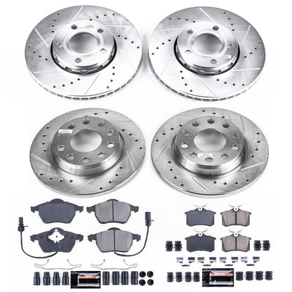 PowerStop Front & Rear Z23 Evolution Sport Brake Kit | Audi A4 Quattro (04-06) (K7917)