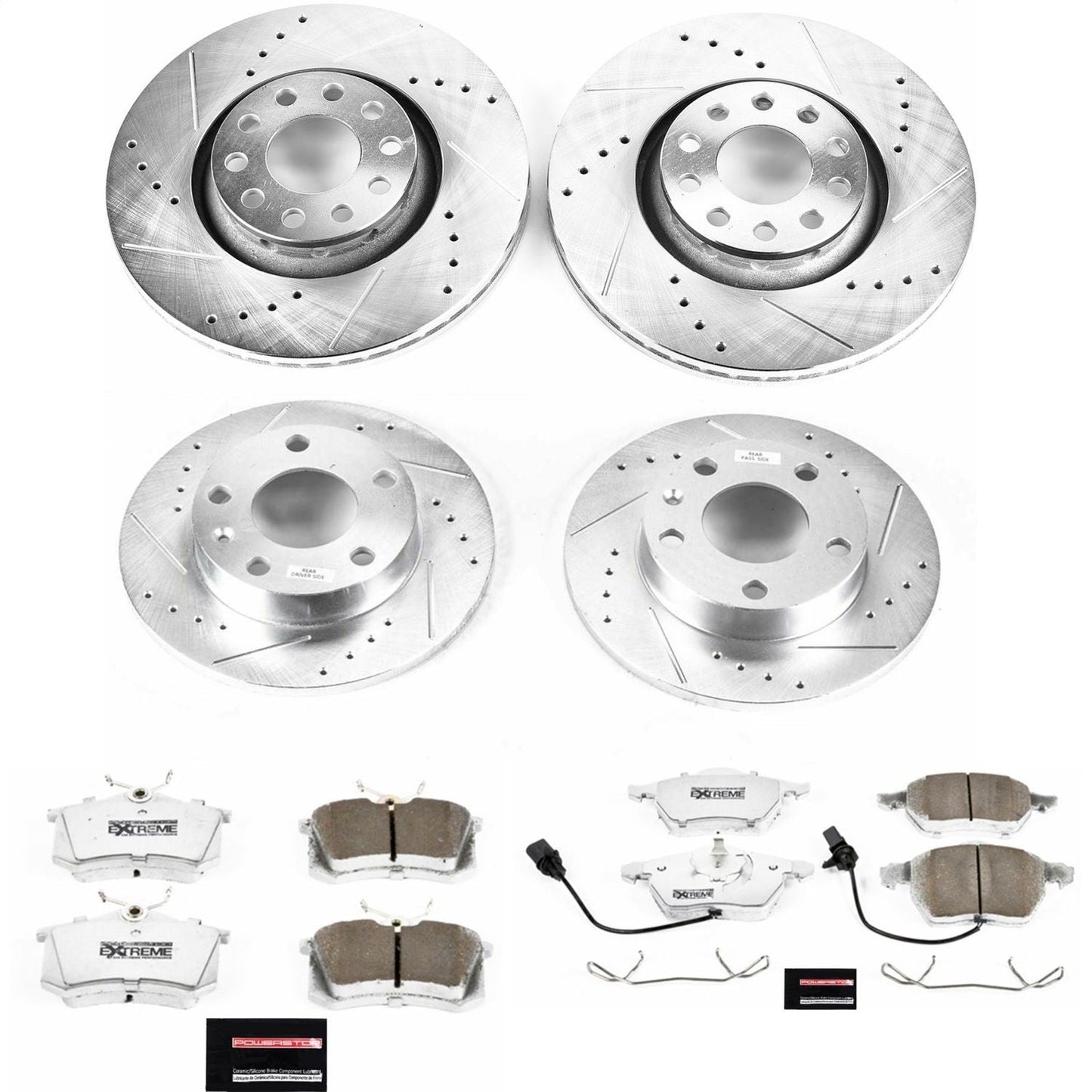 PowerStop Front & Rear Z26 Street Warrior Brake Kit | Audi A4 Quattro (04-05) (K7919-26)