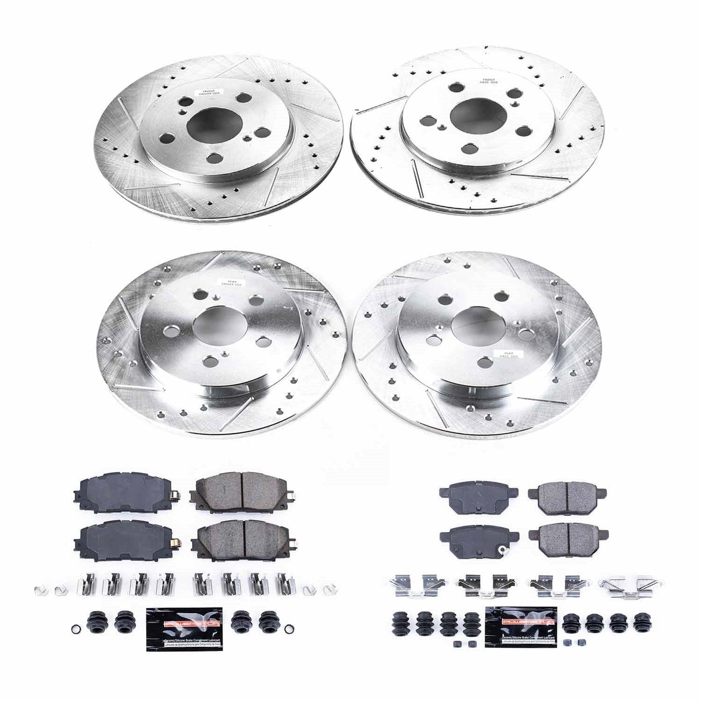 PowerStop Front & Rear Z23 Evolution Sport Brake Kit | Toyota Prius Prime (18) (K7924)