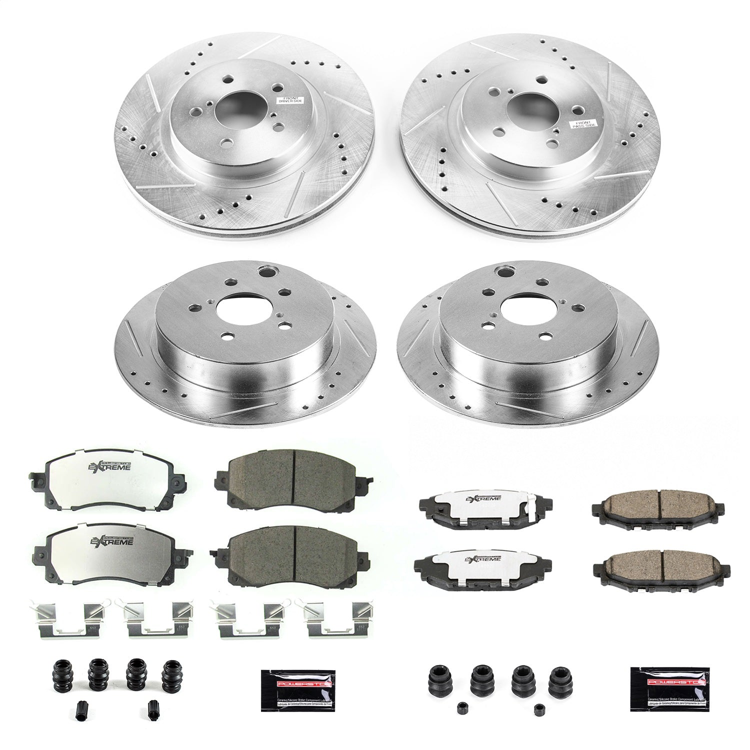 PowerStop Front & Rear Z26 Street Warrior Brake Kit | Subaru Crosstrek (18-19) (K7927-26)