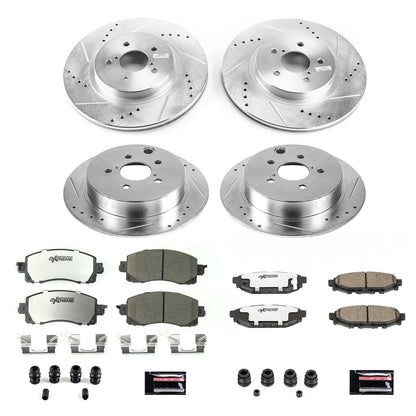 PowerStop Front & Rear Z26 Street Warrior Brake Kit | Subaru Crosstrek (18-19) (K7927-26)