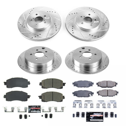 PowerStop Front & Rear Z23 Evolution Sport Brake Kit | Subaru Crosstrek (18) (K7927)