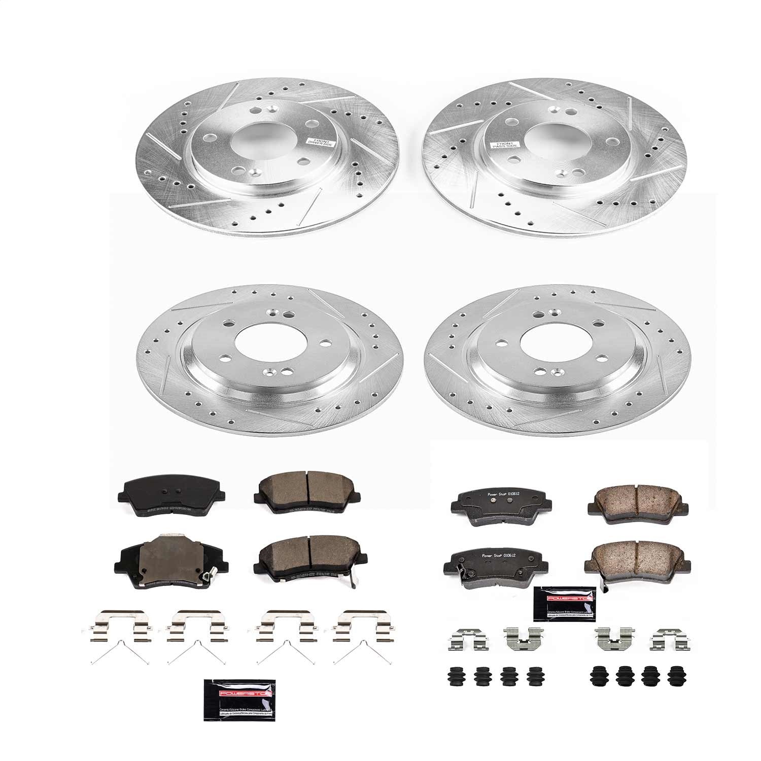 PowerStop Front & Rear Z23 Evolution Sport Brake Kit | Hyundai Ioniq (17) (K7928)