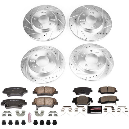 PowerStop Front & Rear Z23 Evolution Sport Brake Kit | Hyundai Ioniq 2017 (K7929)