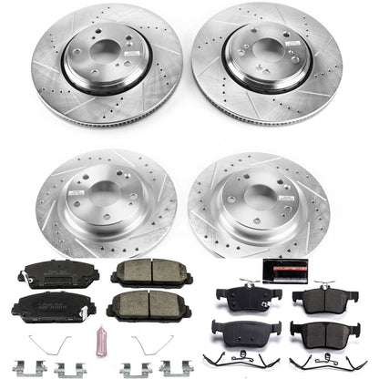 PowerStop Front & Rear Z23 Evolution Sport Brake Kit | Honda Civic (17-19) (K7935)