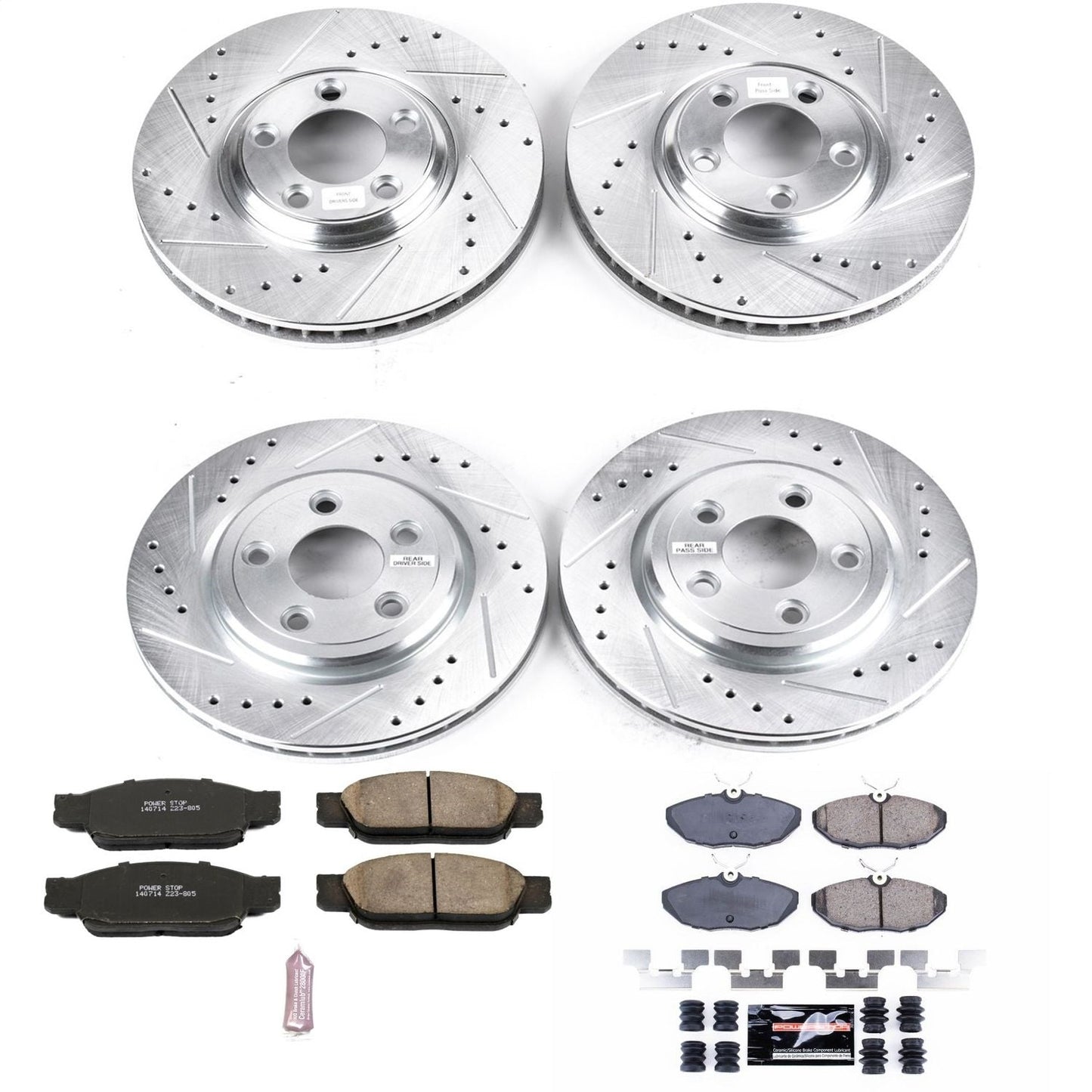 PowerStop Front & Rear Z23 Evolution Sport Brake Kit | Lincoln LS (00-06) (K7937)