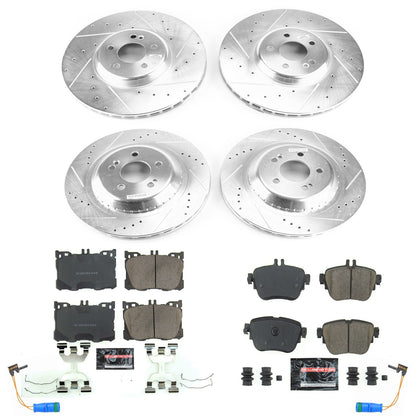 PowerStop Front & Rear Z23 Evolution Sport Brake Kit | Mercedes-Benz E300 (17-18) (K7987)