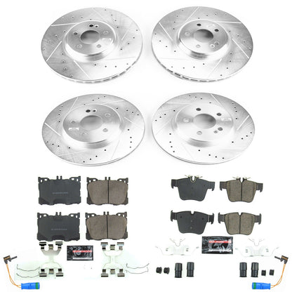 PowerStop Front & Rear Z23 Evolution Sport Brake Kit | Mercedes-Benz C43 AMG (18) (K7988)