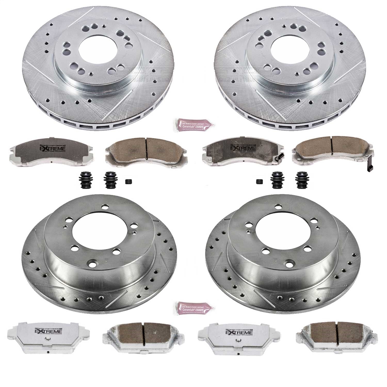 PowerStop Front & Rear Z26 Street Warrior Brake Kit | Eagle Talon (93) (K799-26)