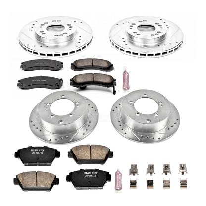 PowerStop Front & Rear Z23 Evolution Sport Brake Kit | Eagle Talon 1993 (K799)