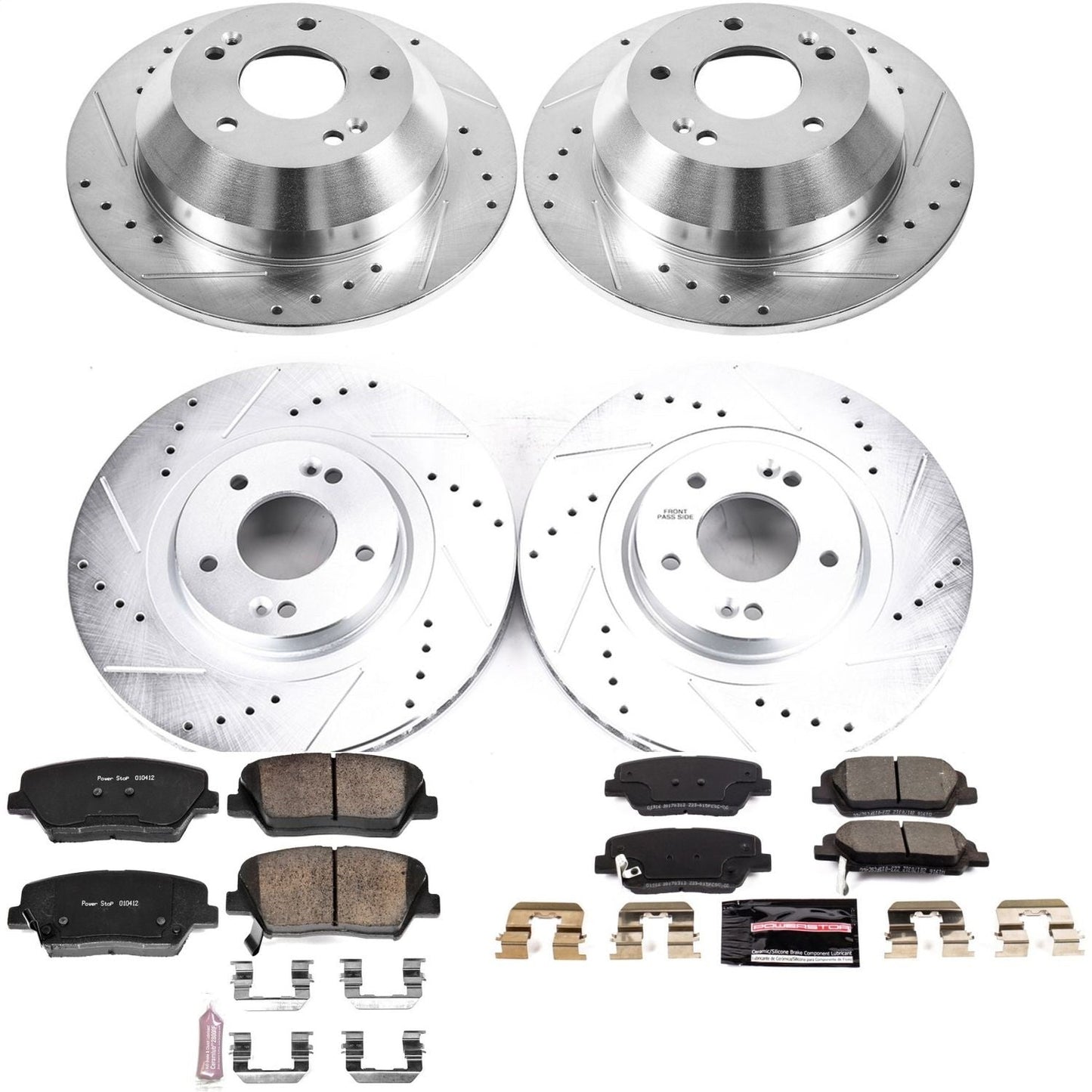 PowerStop Front & Rear Z23 Evolution Sport Brake Kit | Hyundai Santa Fe Sport (13-18) (K8009)