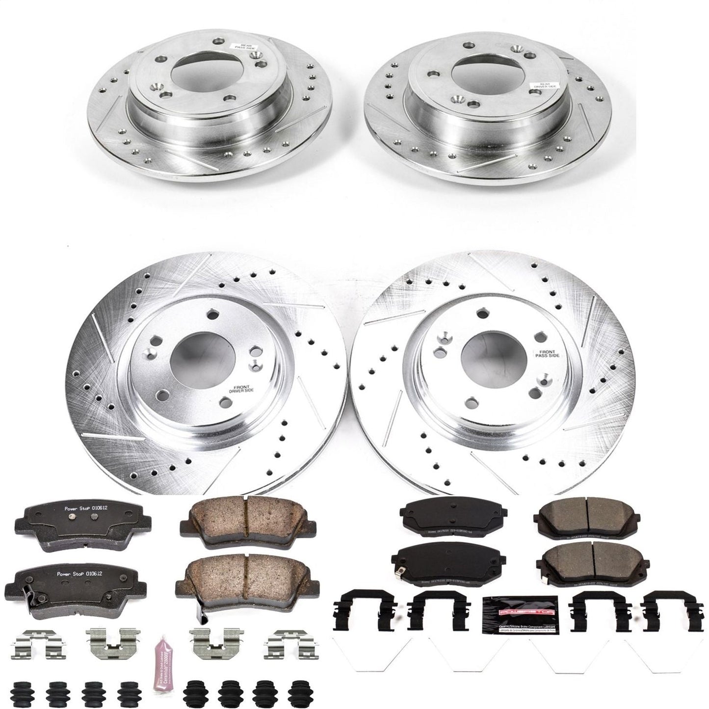 PowerStop Front & Rear Z23 Evolution Sport Brake Kit | Kia Soul (17-19) (K8012)