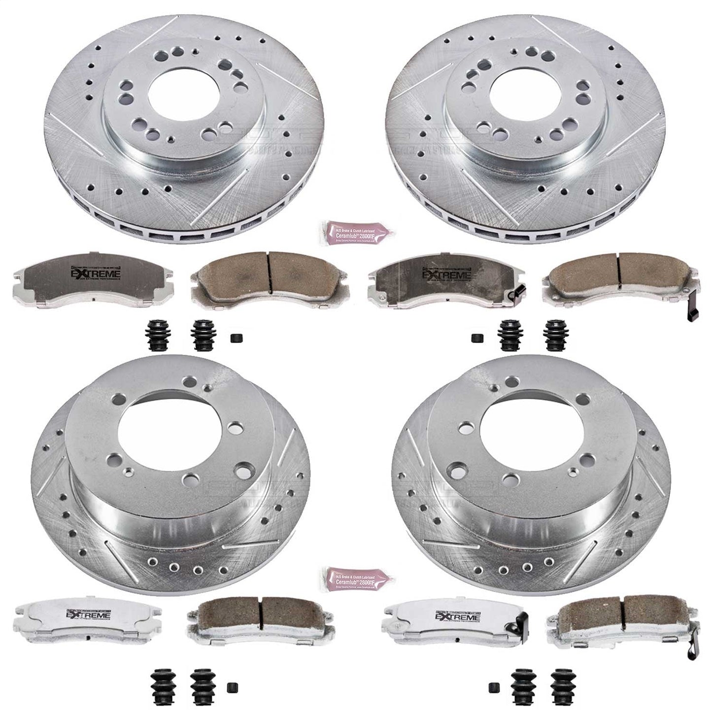 PowerStop Front & Rear Z26 Street Warrior Brake Kit | Eagle Talon (95-97) (K802-26)