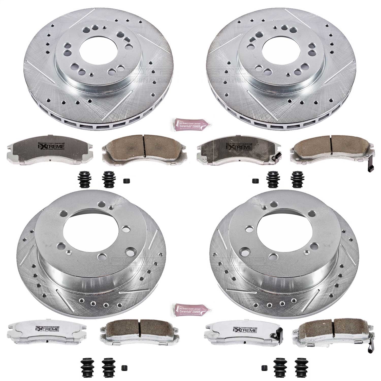 PowerStop Front & Rear Z26 Street Warrior Brake Kit | Eagle Talon (95-97) (K802-26)