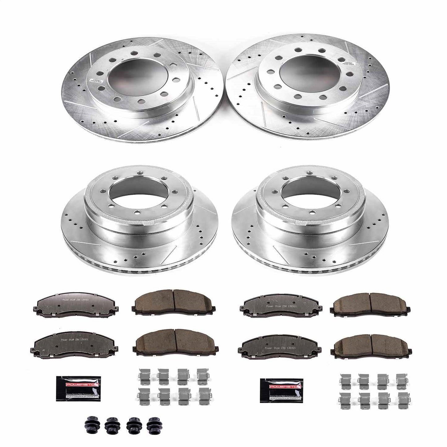 PowerStop Front & Rear Z36 Truck & Tow Brake Kit | Ford F-350 Super Duty (16) (K8027-36)