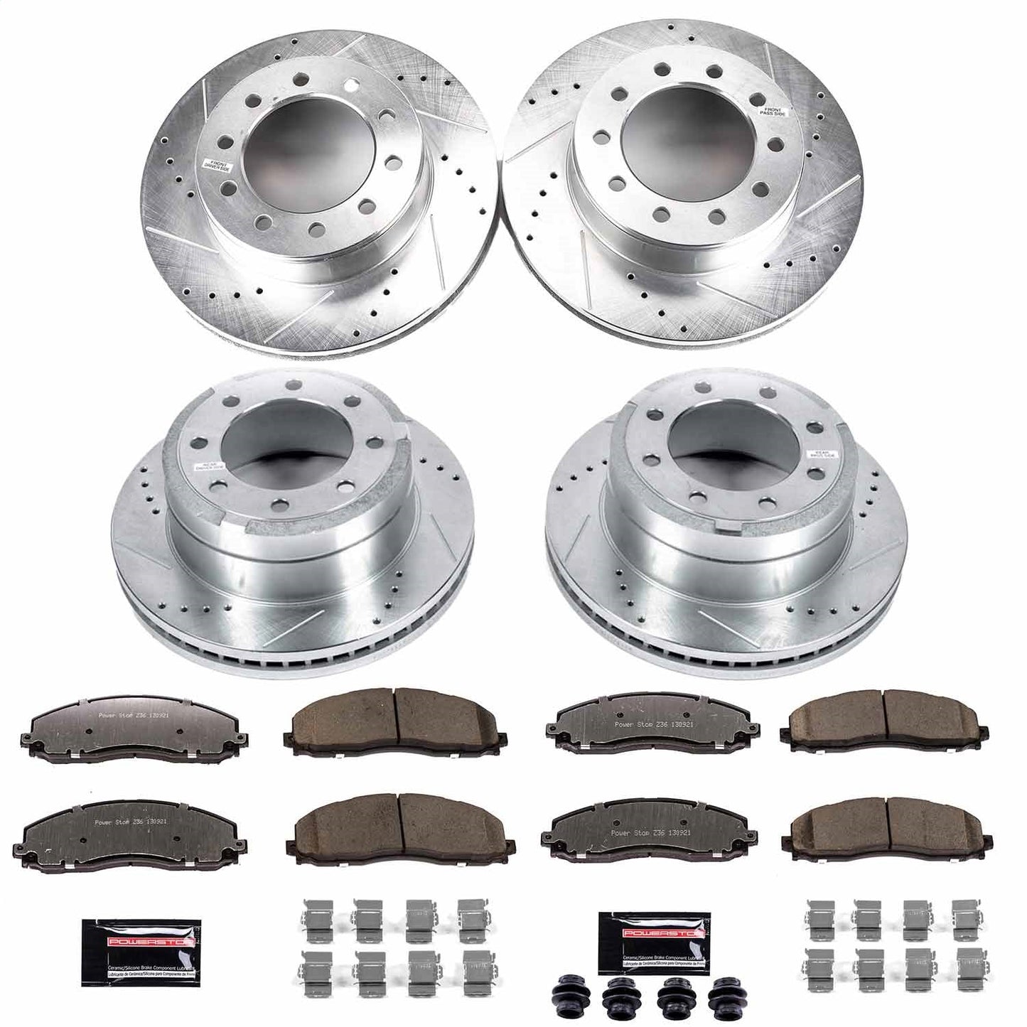 PowerStop Front & Rear Z36 Truck & Tow Brake Kit | Ford F-350 Super Duty (16) (K8028-36)