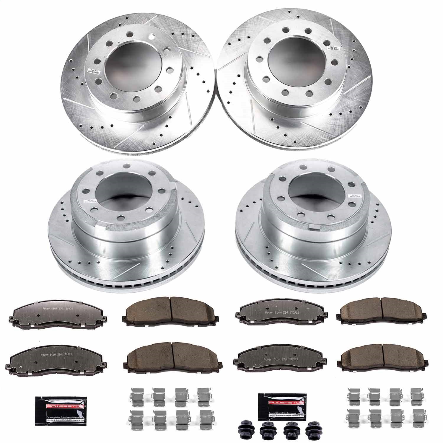PowerStop Front & Rear Z36 Truck & Tow Brake Kit | Ford F-350 Super Duty (16) (K8028-36)