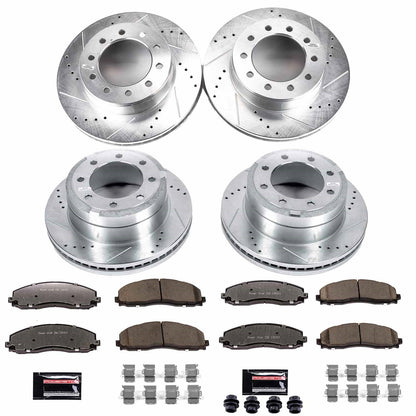 PowerStop Front & Rear Z36 Truck & Tow Brake Kit | Ford F-350 Super Duty (16) (K8028-36)