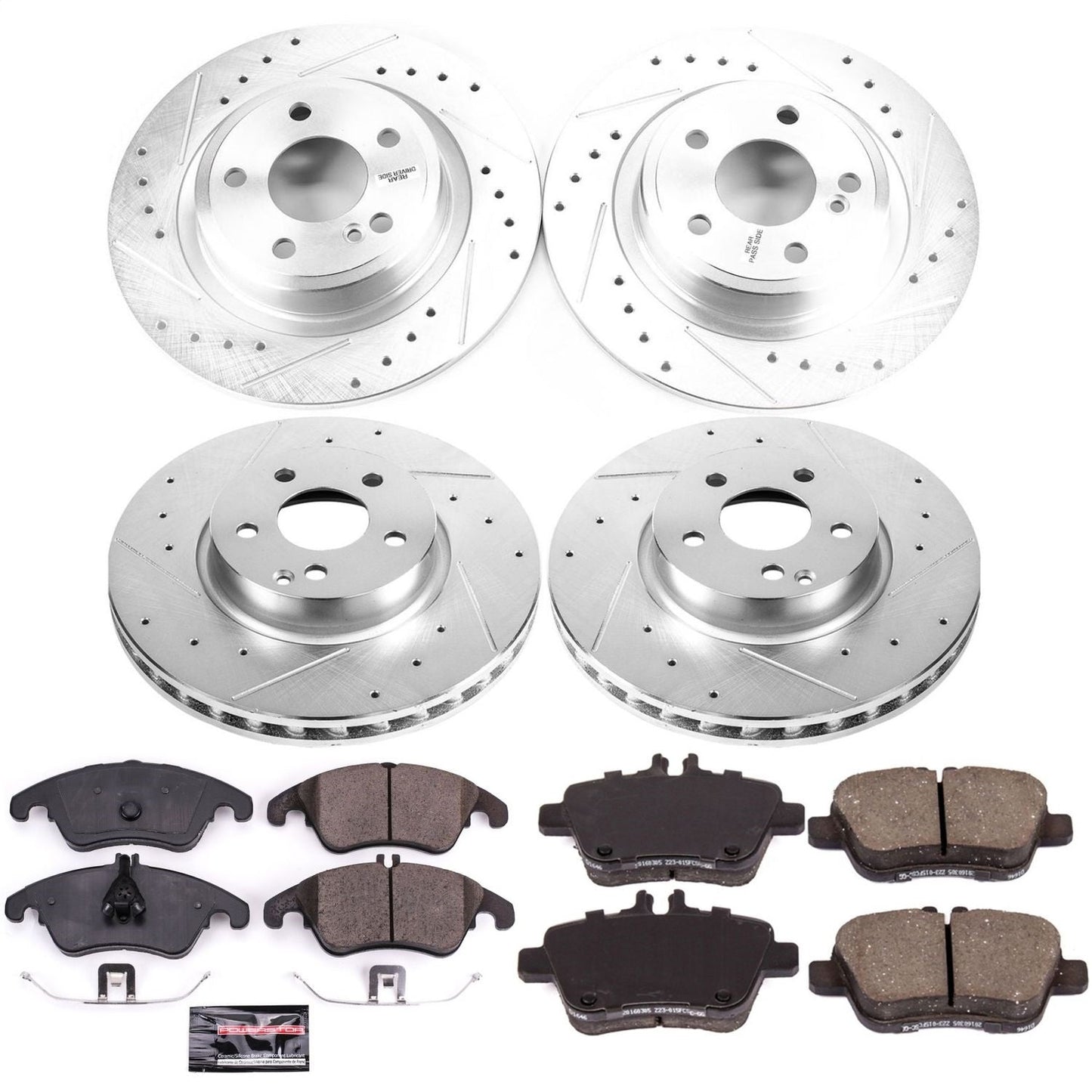 PowerStop Front & Rear Z23 Evolution Sport Brake Kit | Mercedes-Benz SLC300 (18) (K8056)