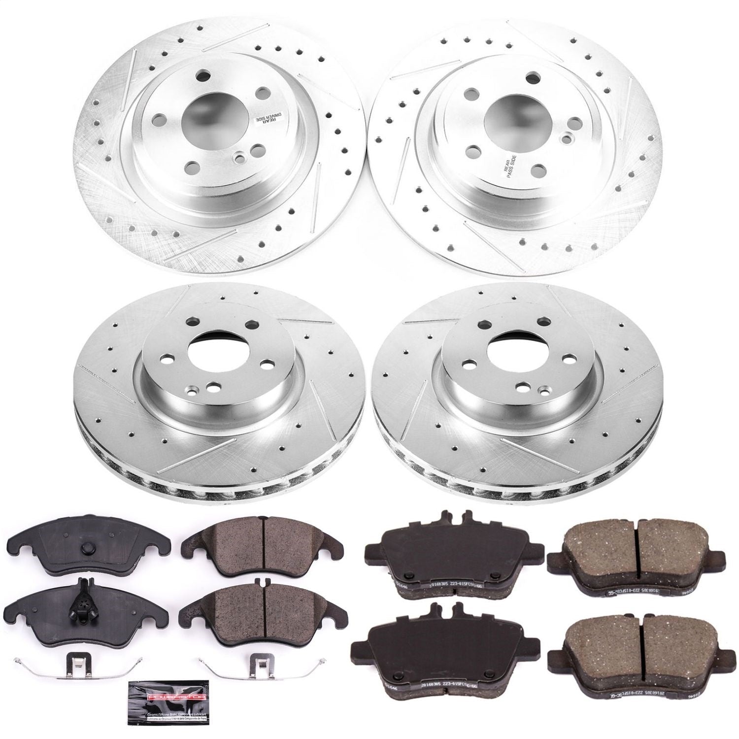 PowerStop Front & Rear Z23 Evolution Sport Brake Kit | Mercedes-Benz SLC300 (18) (K8056)