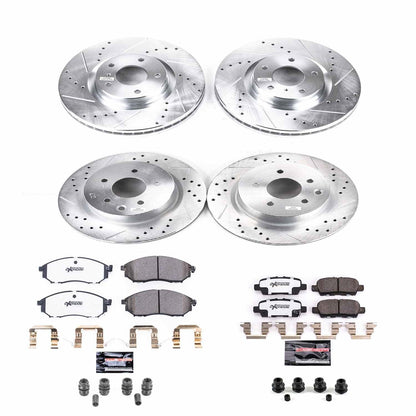 PowerStop Z26 Street Warrior Front & Rear Brake Kit | Nissan 370Z (18-19) (K8060-26)