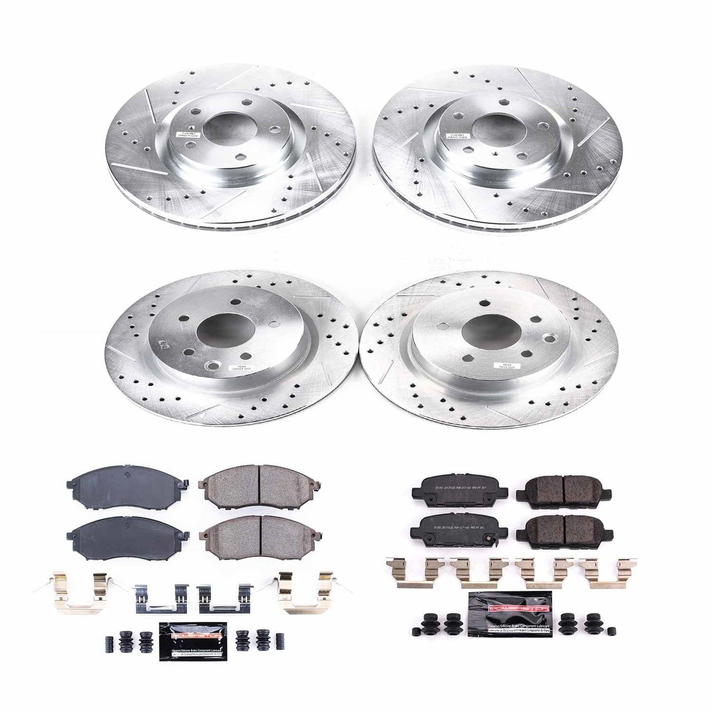 PowerStop Z23 Evolution Sport Front & Rear Brake Kit | Nissan 370Z (18-19) (K8060)