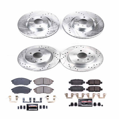 PowerStop Z23 Evolution Sport Front & Rear Brake Kit | Nissan 370Z (18-19) (K8060)