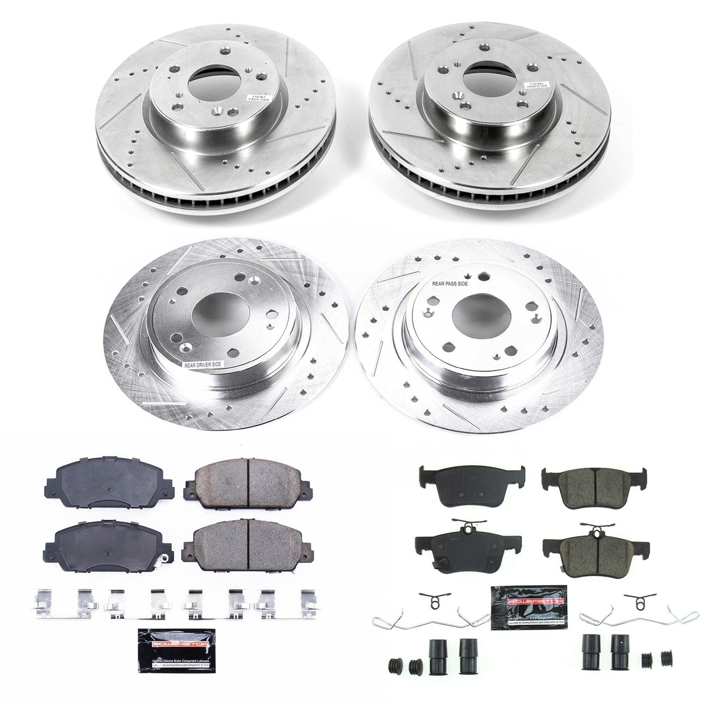 PowerStop Front & Rear Z23 Evolution Sport Brake Kit | Honda Accord (18-19) (K8066)