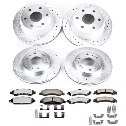 PowerStop Front & Rear Z36 Truck & Tow Brake Kit | GMC Sierra 1500 (05-06) (K8071-36)