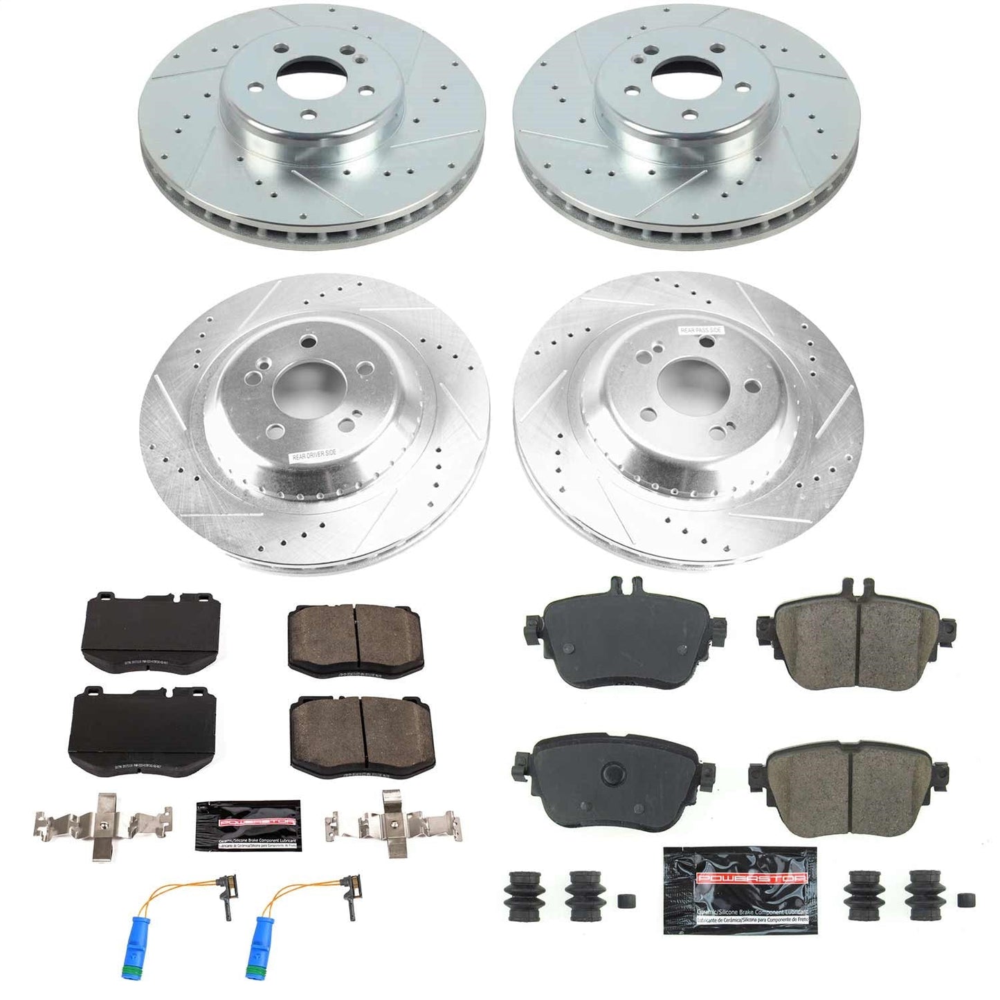 PowerStop Front & Rear Z23 Evolution Sport Brake Kit | Mercedes-Benz E300 (17) (K8072)