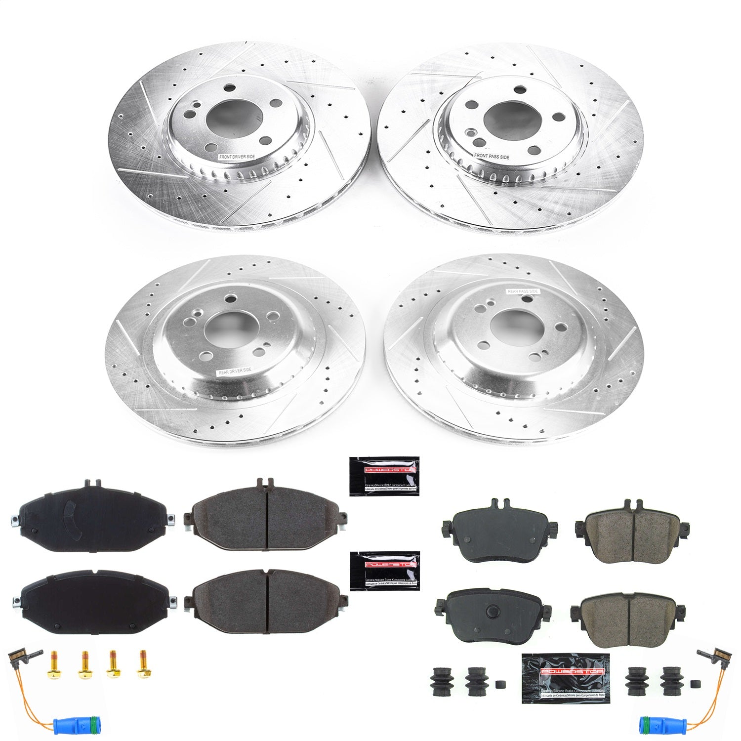 PowerStop Front & Rear Z23 Evolution Sport Brake Kit | Mercedes-Benz E300 (18) (K8074)