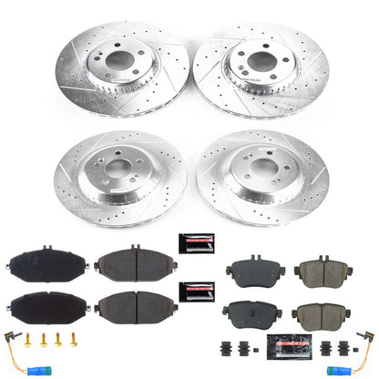 PowerStop Front & Rear Z23 Evolution Sport Brake Kit | Mercedes-Benz E300 (18) (K8074)
