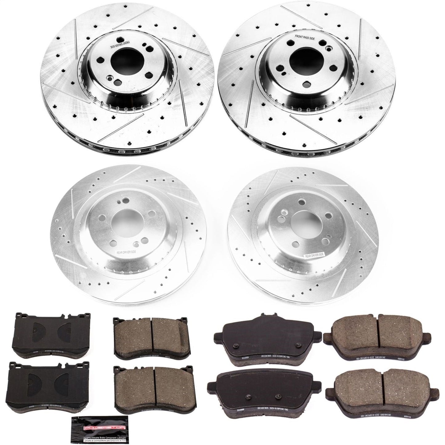 PowerStop Front & Rear Z23 Evolution Sport Brake Kit | Mercedes-Benz S550e (15-17) (K8102)