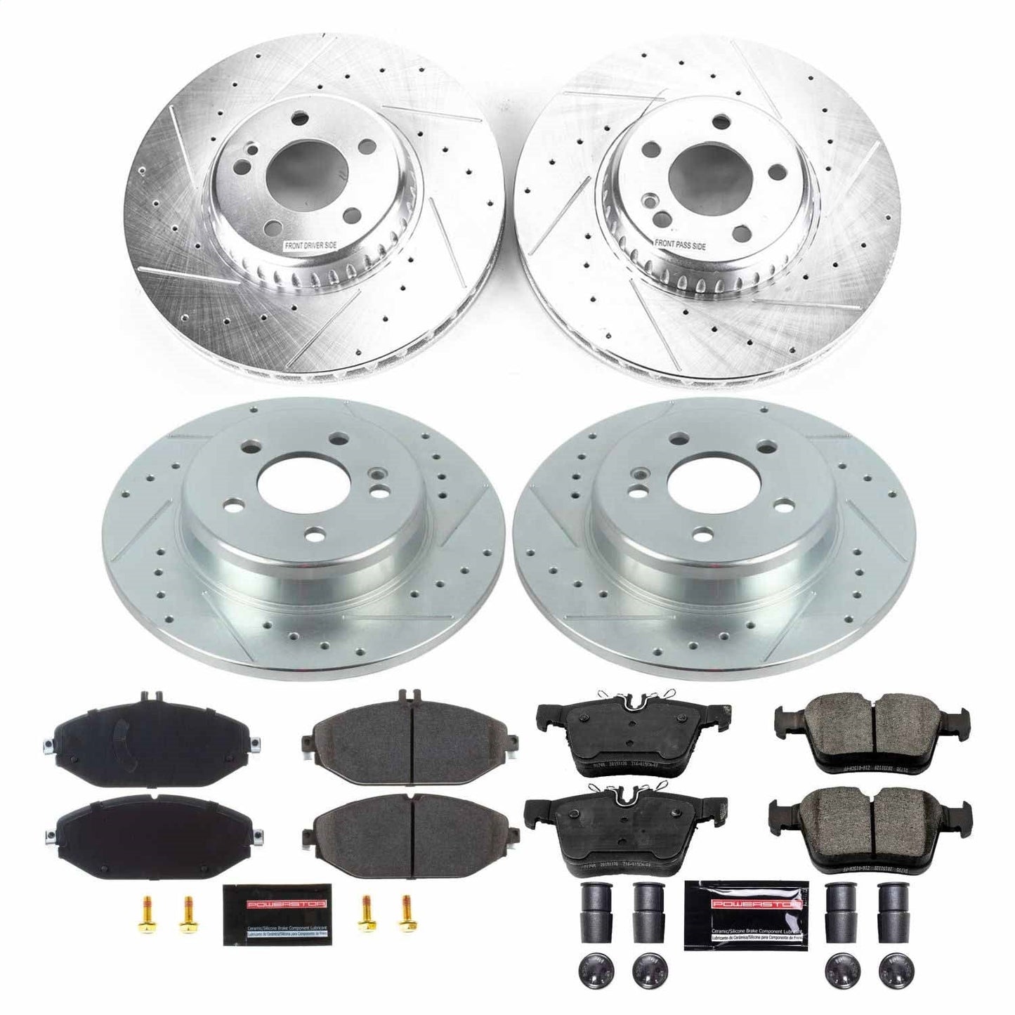PowerStop Z23 Evolution Sport Front & Rear Brake Kit | Mercedes-Benz C300 (17-18) (K8103)