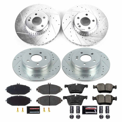 PowerStop Z23 Evolution Sport Front & Rear Brake Kit | Mercedes-Benz C300 (17-18) (K8103)
