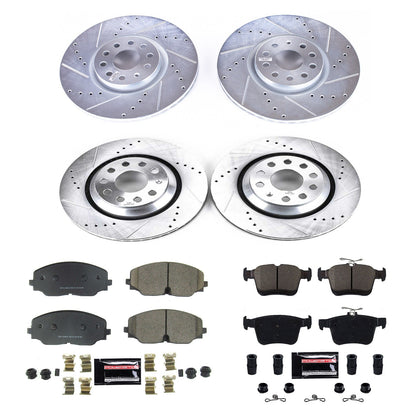 PowerStop Front & Rear Z23 Evolution Sport Brake Kit | Volkswagen Atlas (18) (K8118)