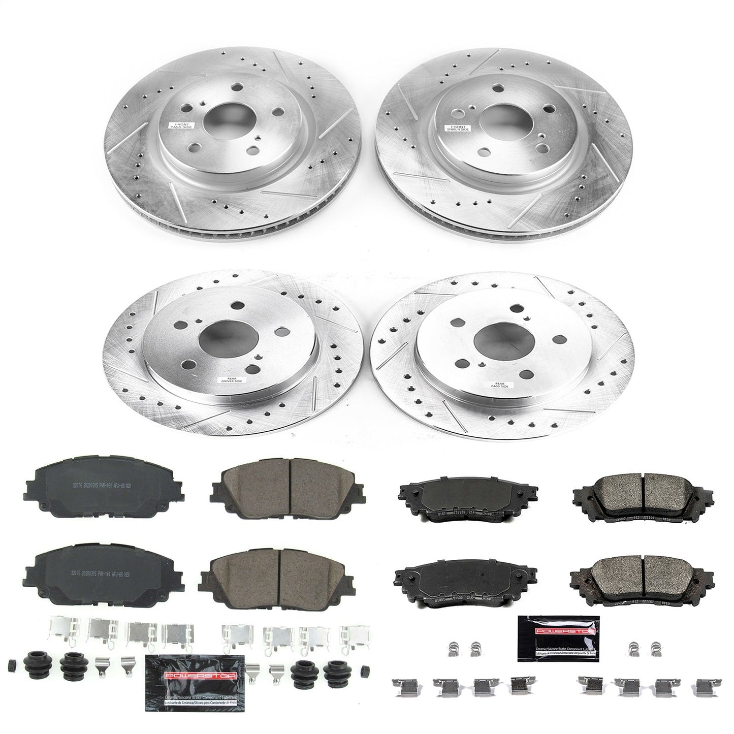 PowerStop Front & Rear Z23 Evolution Sport Brake Kit | Toyota Avalon (19) (K8167)