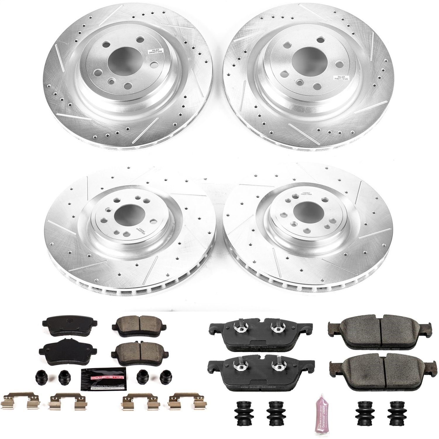 PowerStop Front & Rear Z23 Evolution Brake Kit | Mercedes-Benz GLE550e (16-18) (K8191)