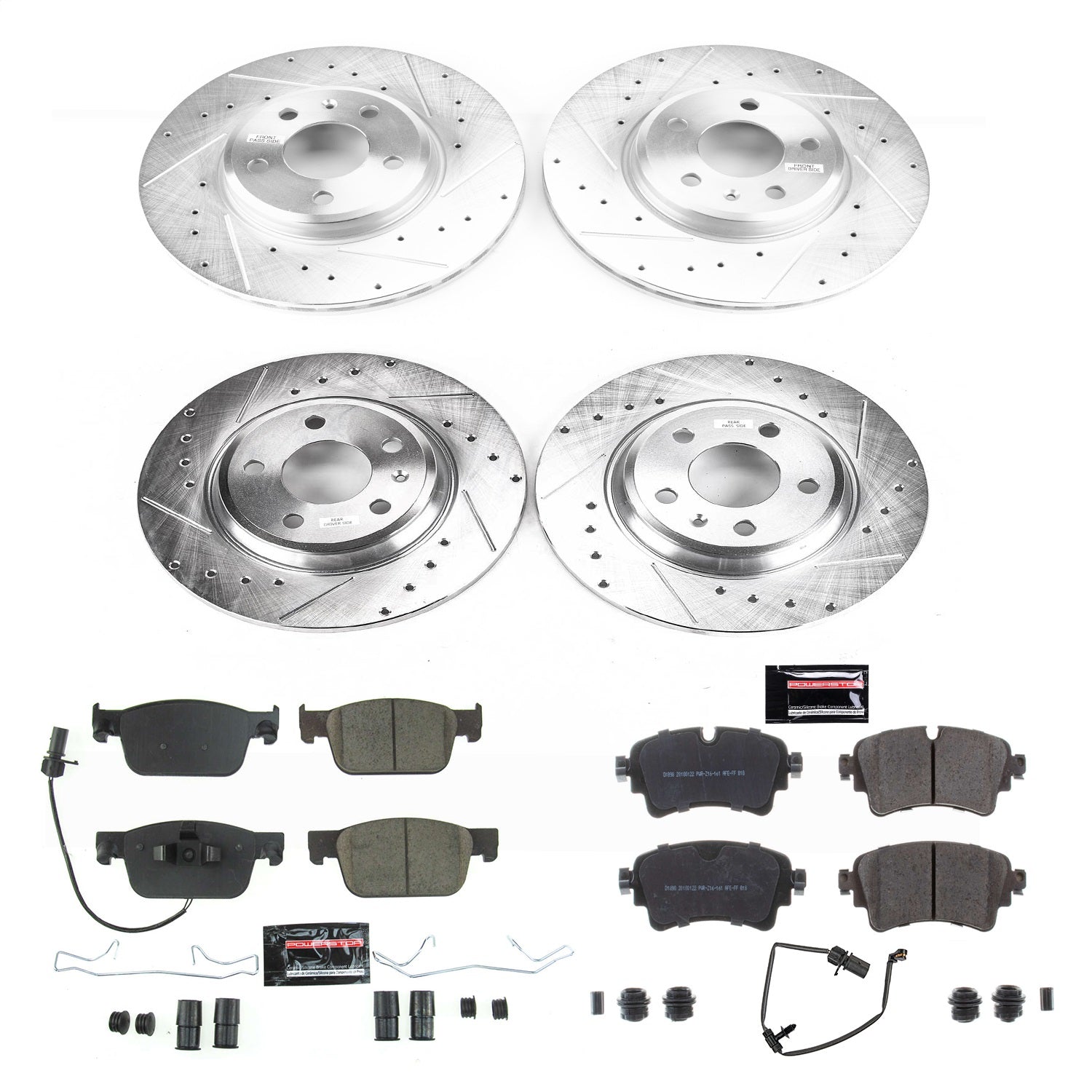 PowerStop Z23 Evolution Sport Front & Rear Brake Kit | Audi A4 (19) (K8197)