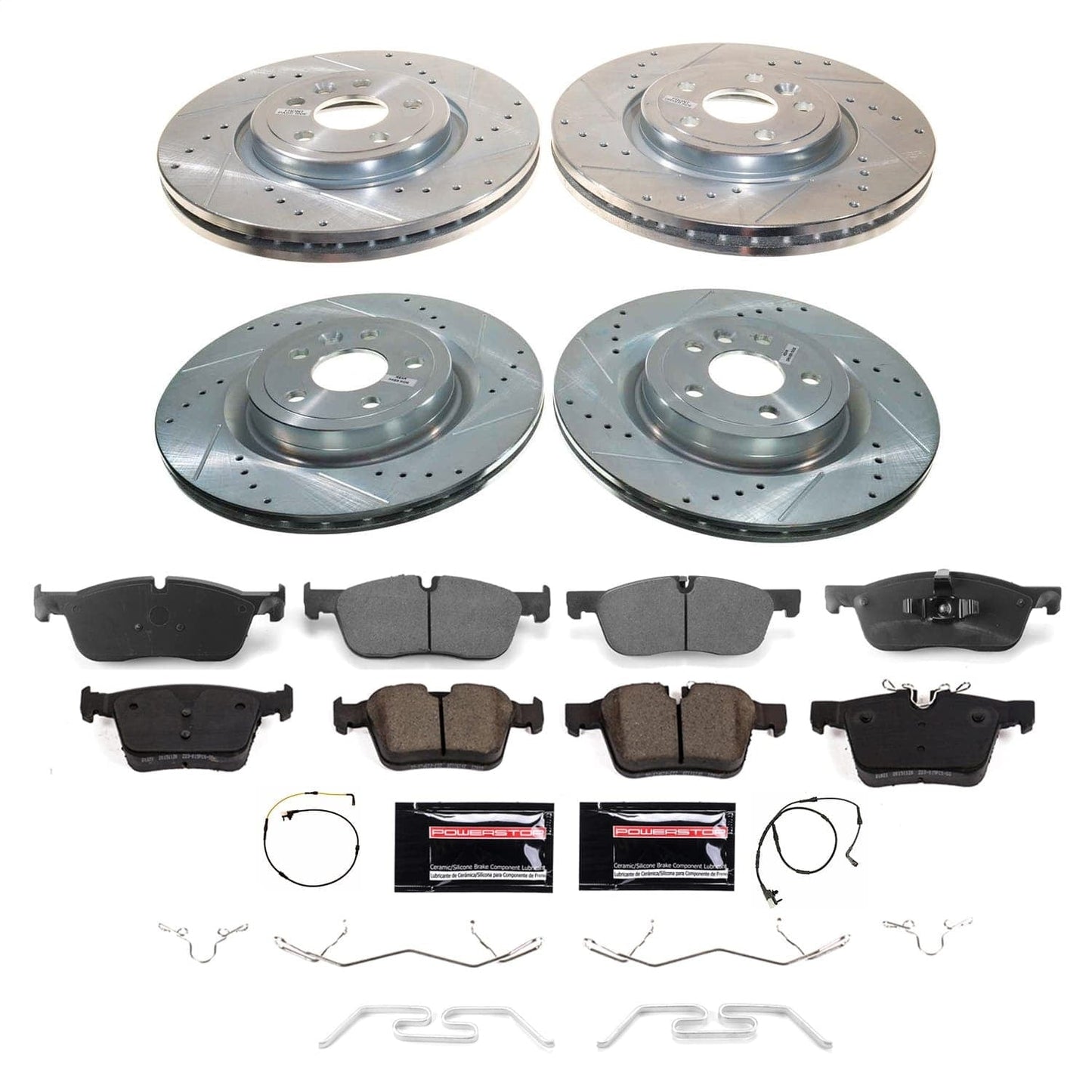 PowerStop Front and Rear Z23 Evolution Brake Kit | Land Rover Range Rover Velar (18-20) (K8203)