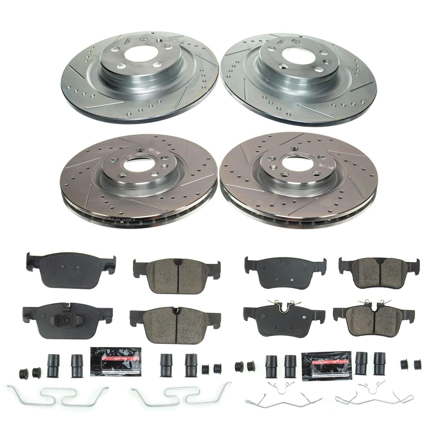 PowerStop Front and Rear Z23 Evolution Brake Kit | Volvo XC60 (18-21) (K8226)