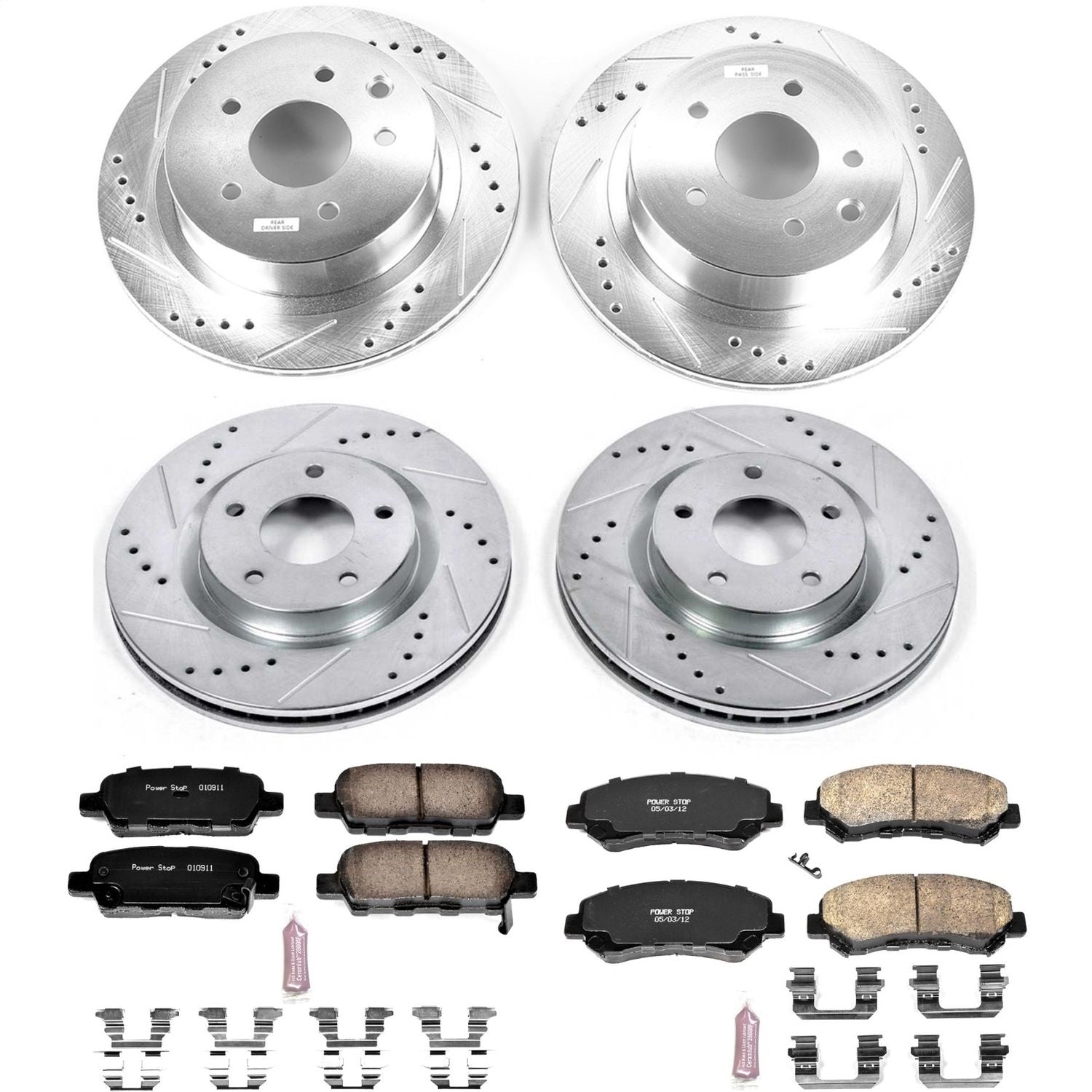 PowerStop Front & Rear Z23 Evolution Sport Brake Kit | Nissan Rogue (08-14) (K8268)
