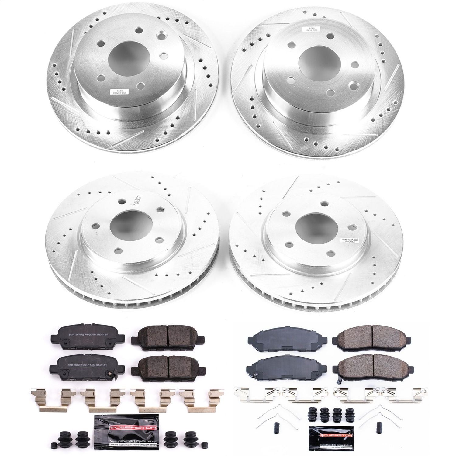 PowerStop Front & Rear Z23 Evolution Sport Brake Kit | Nissan Leaf (11-14) (K8272)